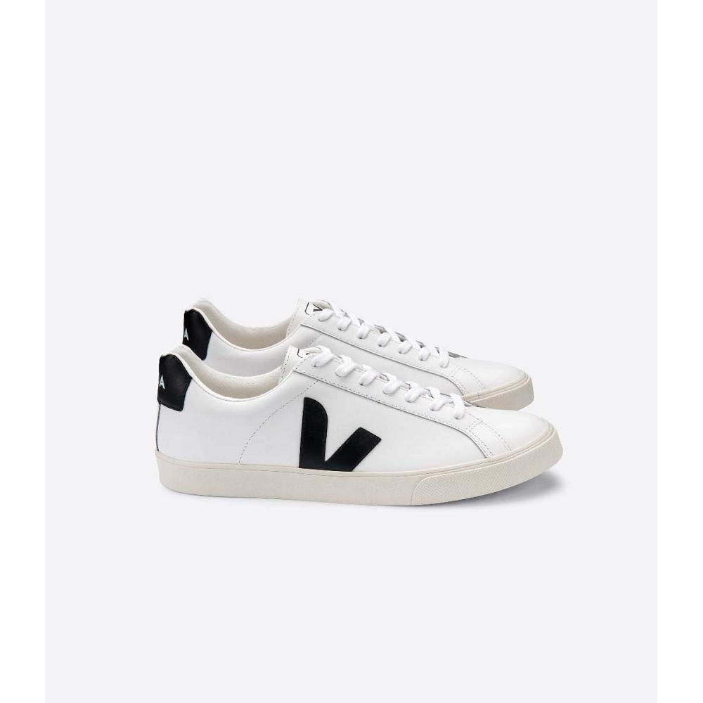 Veja ESPLAR LEATHER Men\'s Sneakers White/Black | CA 306LIS